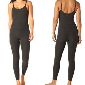 NWT Beyond Yoga XS Spacedye Uplevel Midi Jumpsuit Darkest Night Yoga Pilates
